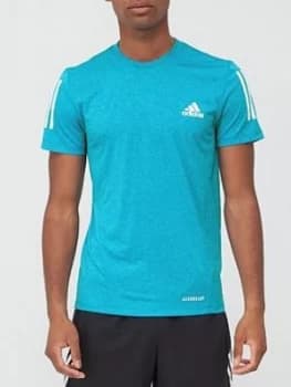 Adidas Aeroready 3-Stripe T-Shirt - Cyan
