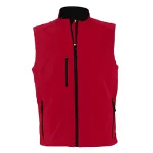 SOLS Mens Rallye Soft Shell Bodywarmer Jacket (L) (Red)