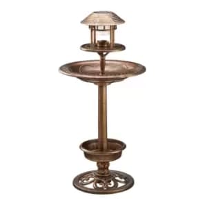 Happy Beaks Bird Hotel w/ Solar Light Bronze