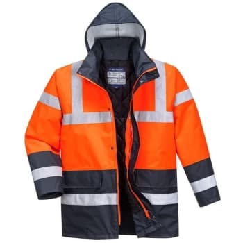 S466RNRM - sz M Hi-Vis Contrast Traffic Jacket - Red/Navy - Portwest