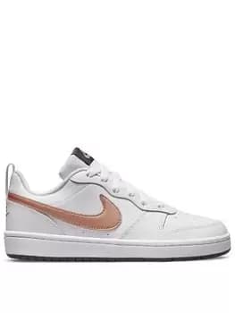 Nike Court Borough Low 2 Trainers - White/Red, White/Bronze, Size 4