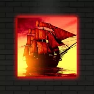 4040DACT-18 Multicolor Decorative LED Lighted Canvas Painting