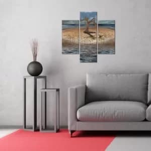 3MDF-026 Multicolor Decorative MDF Painting (3 Pieces)