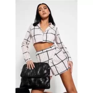 I Saw It First Pink Co-Ord Jersey Cropped Button Detail Blazer - Pink