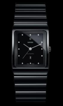 Rado Ceramica Automatic Diamonds Unisex watch - Water-resistant 5 bar (50 m), High-tech ceramic, black