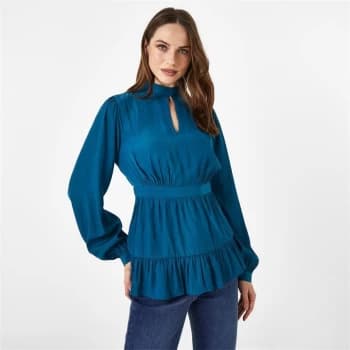 Biba BIBA Bohemian Long Sleeve Top - Teal