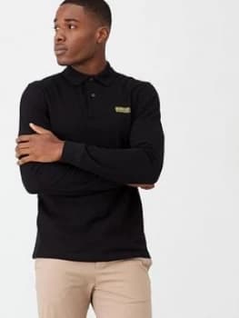 Barbour International Long Sleeve Polo Shirt - Black, Size 2XL, Men