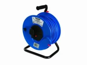 Power Master 200084 Cable Reel 240V Freestanding 13A 50m 2 Socket