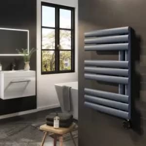 Anthracite Electric Towel Radiator 0.6kW with WiFi Thermostat - H650xW450mm - IPX4 Bathroom Safe