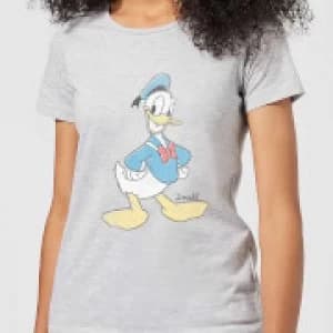 Disney Mickey Mouse Donald Duck Classic Womens T-Shirt - Grey - 3XL