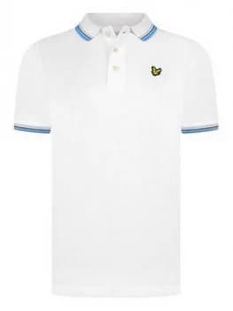 Lyle & Scott Boys Short Sleeve Tipped Polo Shirt - White