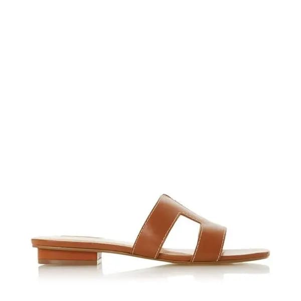 Dune London Loupe Wide Fit Sandals - Brown 4