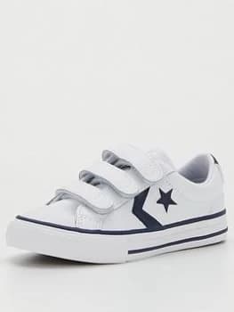 Converse Star Player 3v Ox Childrens Trainer - White/Navy, Size 1