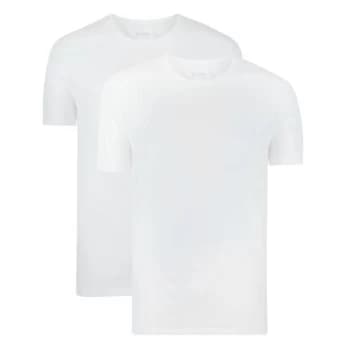 BOSS Two Pack Crew Neck T Shirts - White