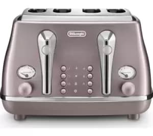DeLonghi Icona Metallics CTOT4003.PK 4 Slice Toaster