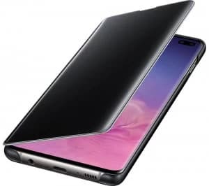 Galaxy S10+ Plastic Clear View Case Black