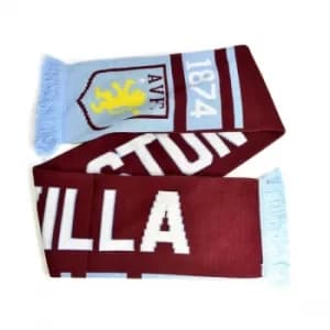 Aston Villa Nero Jacquard Knit Scarf