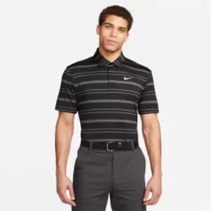 Nike Dri-FIT Tour Mens Striped Golf Polo - Black