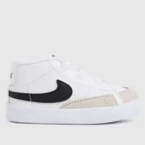 Nike White & Black Blazer Mid Crib Baby Trainers