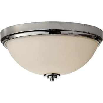 Malibu - 2 Light Bathroom Flush Mount Ceiling Light Polished Chrome IP44, E27 - Elstead