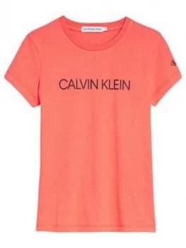 Calvin Klein Jeans Girls Short Sleeve Institutional T-Shirt