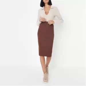 Missguided Midi Skirt Co Ord - Brown