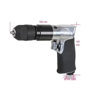 Beta Tools 1932RS10 Reversible Air Drill Autochuck 1-10mm 1800rpm 6.2bar 230W