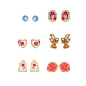 Disney Beauty and The Beast 6 Piece Earring Set