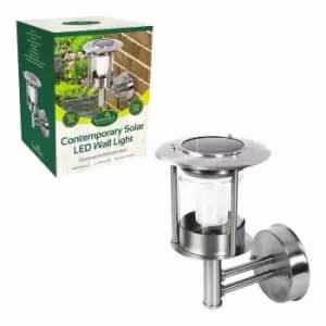 Gardenkraft Solar Wall Lamp Light - Stainless Steel