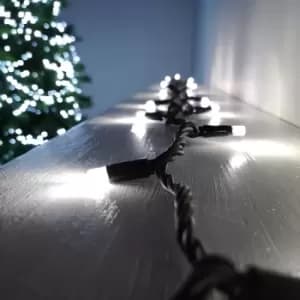 100 LED 10m Heavy Duty Indoor Outdoor Static Connectable Christmas Lights in Cool White