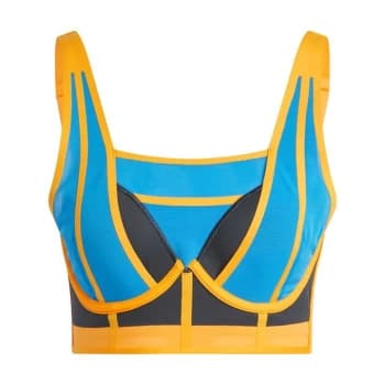 adidas TLRD Impact Luxe Training High-Support Bra Womens - Carbon / Orange Rush / Bright