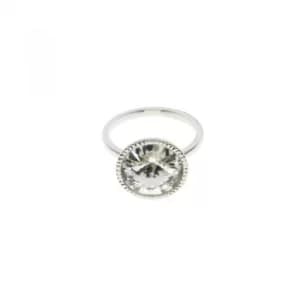 Ted Baker Ladies Silver Plated Rada Rivoli Crystal Ring ML