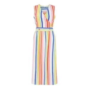 Yumi Multicoloured Wrap Dress With Pockets - Multi