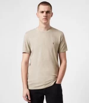 AllSaints Mens Tonic Crew T-Shirt, Pewter Grey Marl, Size: S