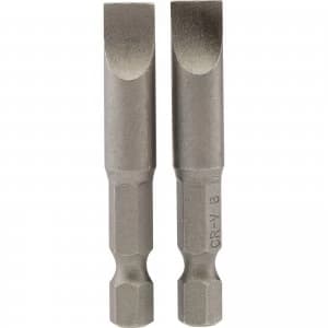 Draper Slotted Screwdriver Bit 8mm 50mm Pack of 2