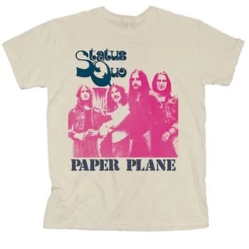 Status Quo - Paper Plane Unisex Medium T-Shirt - White