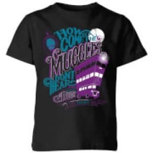 Harry Potter Knight Bus Kids T-Shirt - Black - 11-12 Years