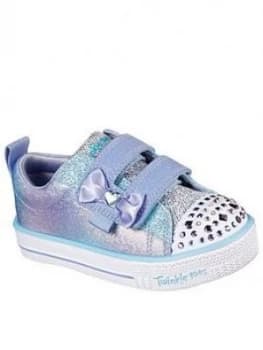 Skechers Childrens Shuffles Lites Strap Trainer - Purple