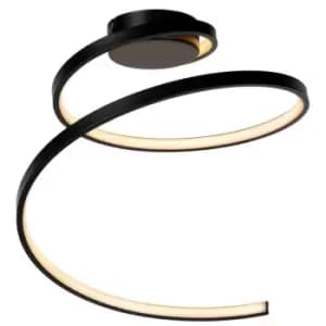 Lucide MAXENCE - Flush Ceiling Light - Ø46cm - LED Dim. - 1x24W 3000K - 3 StepDim - Black