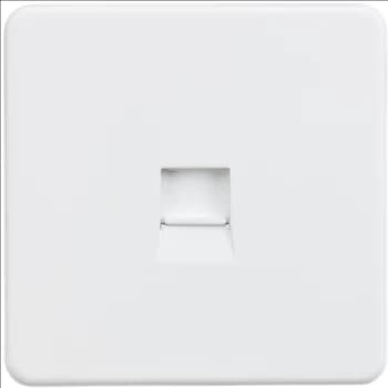 KnightsBridge Screwless Telephone Master Socket - Matt White