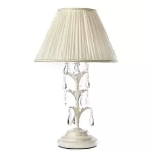 Onli Karen Large Table Lamp With Round Tapered Shade, Ivory