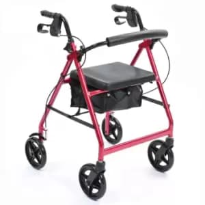 NRS Healthcare A-Series 4-Wheel Rollator - Red