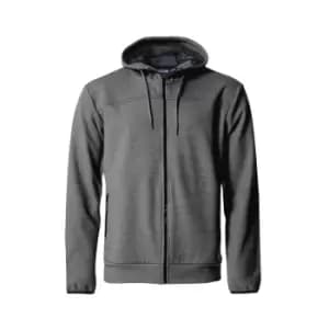 Clique Mens Ottawa Melange Full Zip Hoodie (L) (Grey Melange)