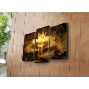 3PATK-107 Multicolor Decorative Canvas Painting (3 Pieces)