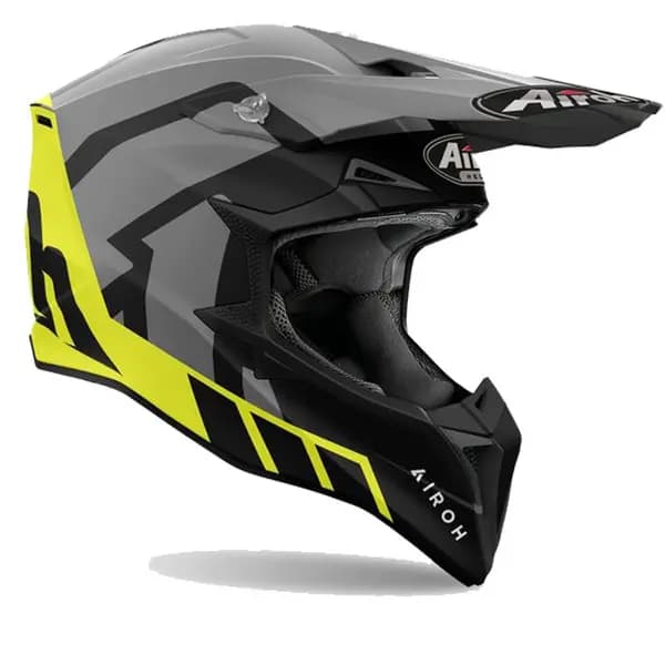 Airoh Wraaap Reloaded Yellow Grey Offroad Helmet L