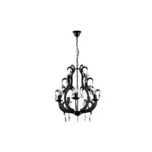 Jane 5 Light Pendant Ceiling Light, Black