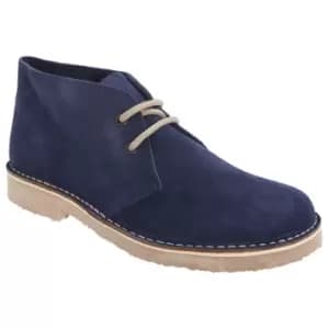 Roamers Womens/Ladies Real Suede Round Toe Unlined Desert Boots (4 UK) (Navy)