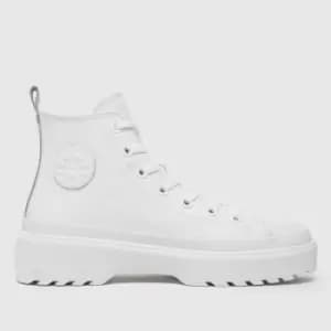 Converse White All Star Lugged Lift Leather Youth Trainers