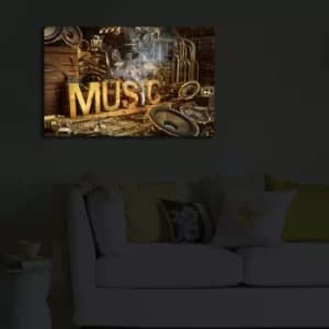 4570?ACT-35 Multicolor Decorative LED Lighted Canvas Painting