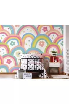 Rainbow Wobble Wall Mural